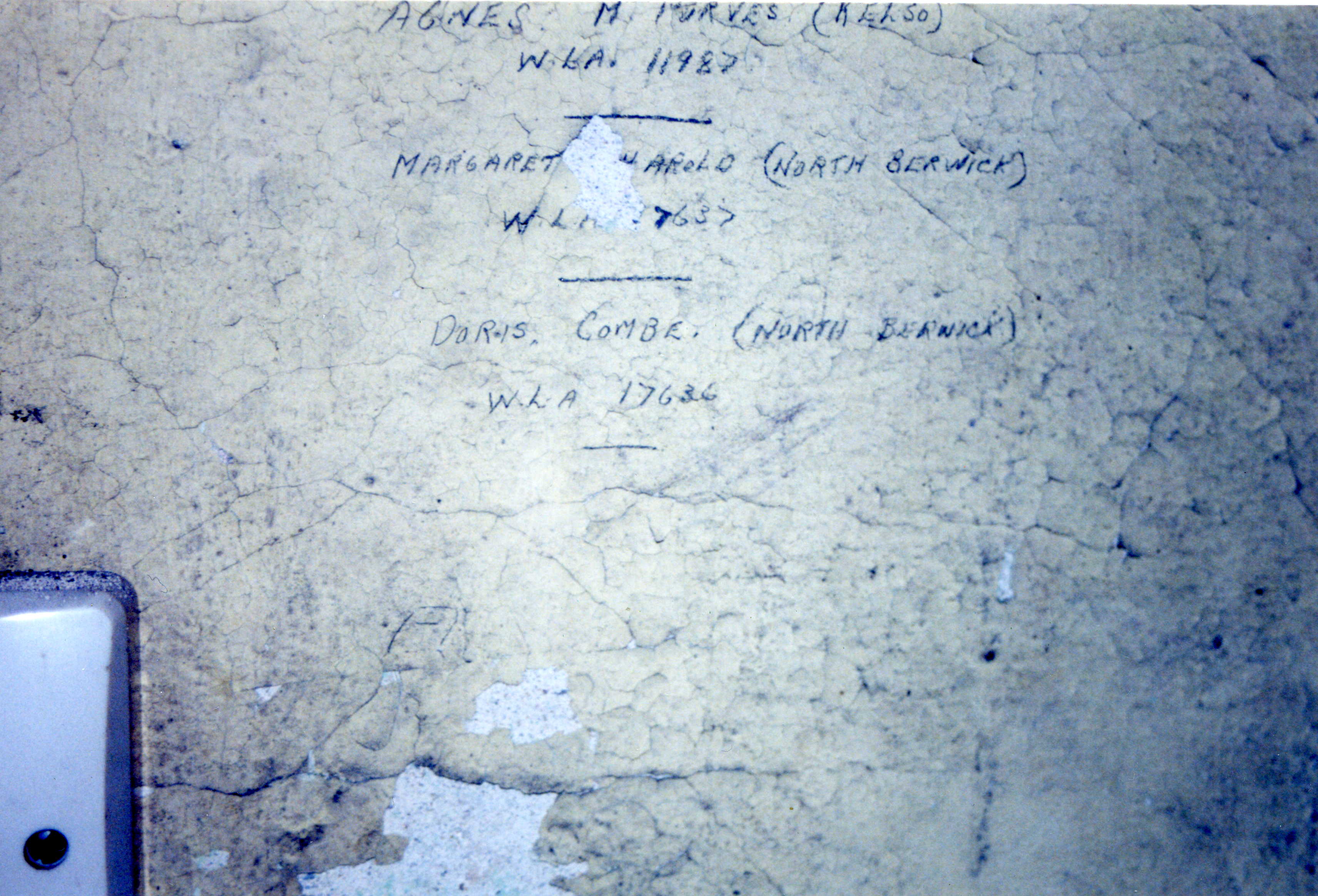 The original WLA signatures in Saltoun Hall's cellars.jpg